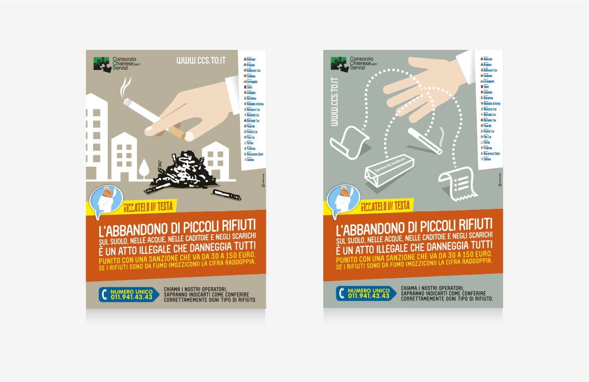 Campagna contro l’abbandono dei rifiuti :: Consorzio Chierese per i Servizi