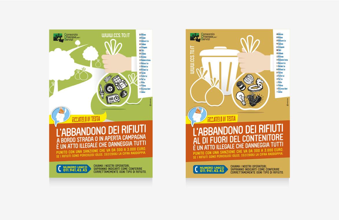 Campagna contro l’abbandono dei rifiuti :: Consorzio Chierese per i Servizi