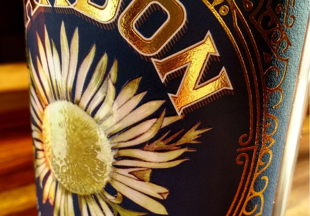 Vertosan Etichetta Amaro Ciardon della Valle d'Aosta. dpadv.com grafica e comunicazione