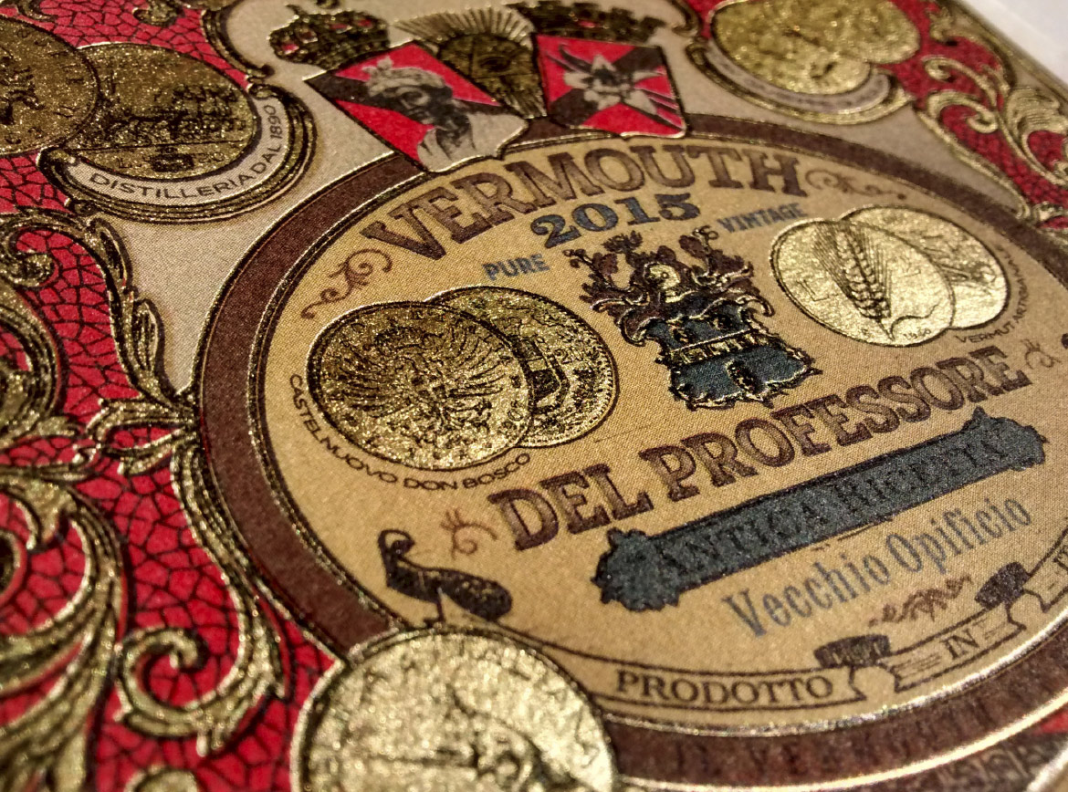 dpadv :: Stampa etichette Vermouth del Professore, liquori, vini