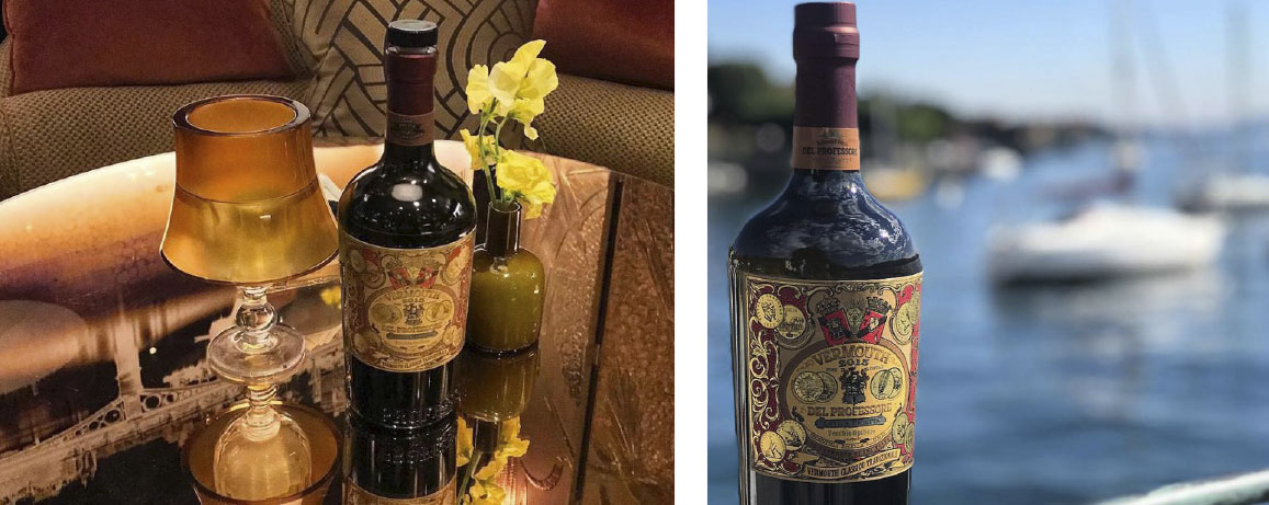 dpadv :: Studio tichette Vermouth del Professore, liquori, vini