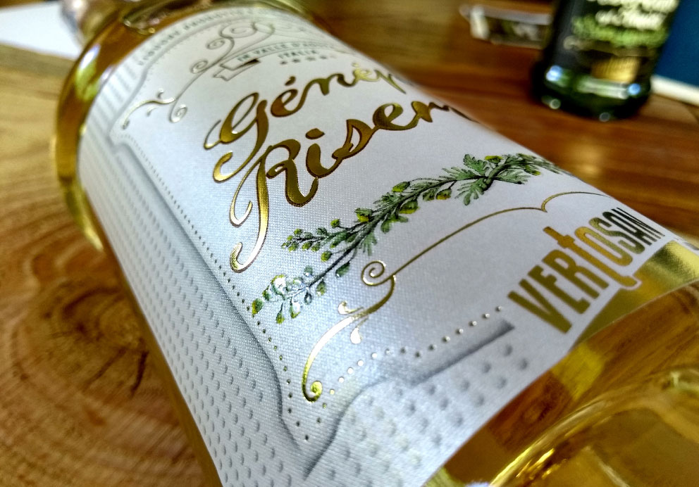 dpadv - Restyling Etichette Linea Genepy Vertosan - Valle d'Aosta - Genemiel, Genepy Riserva, Genepy, Zerbion, Genepy Riservato agli Amici, Genepy Weiss