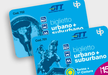 GTT :: Progetto grafico biglietti di viaggio mezzi pubblici. dpadv.com grafica e comunicazione