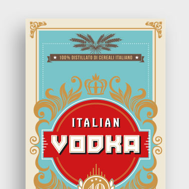 Quaglia Distilleria VNK :: Studio etichette Vodka, Gin, Rhum. dpadv.com grafica e comunicazione