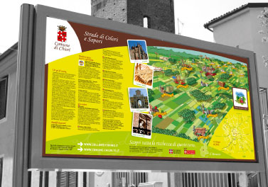 Segnaletica Strade di Colori e Sapori. dpadv.com grafica e comunicazione