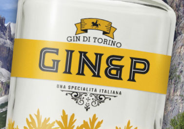 Etichetta GIN&P Turin Vermouth. GIN. dpadv.com grafica e comunicazione